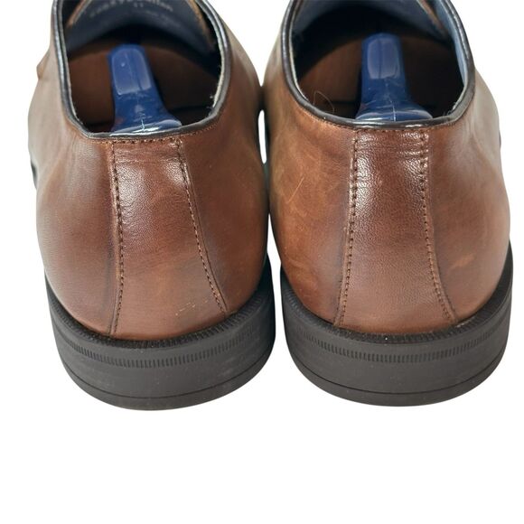 WINTHROP Callan Brown Leather Oxford Dress Shoes Men Size 11 Cognac Old Money - Picture 8 of 9